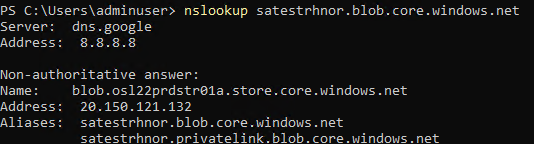 nslookup