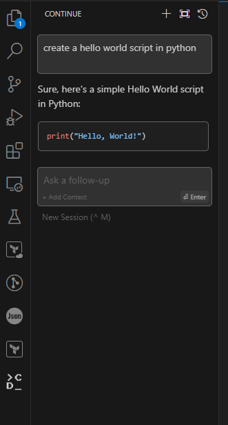 Hello world with python