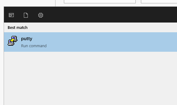 Virtual machine with putty